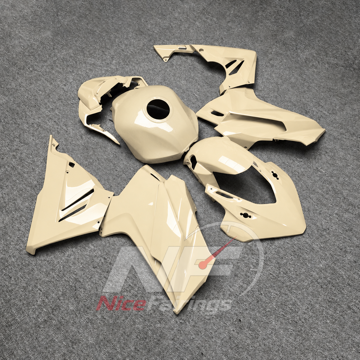 ABS Replacement Fairing Set Fits HONDA CBR500R 2024-2026 - Beige | NiceFairings - front angle image