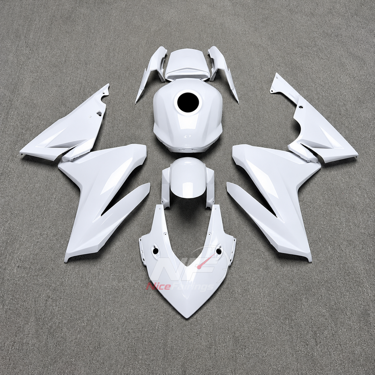 Injection-Molded ABS Bodywork Kit Fits HONDA CBR500R 2022-2023 - Matte Black | NiceFairings - paint design NO.2 option image