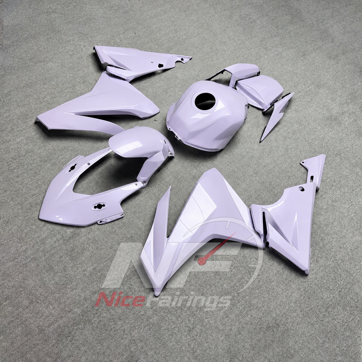 ABS Plastic Cowling Panel Kit Fits HONDA CBR500R 2022-2023 - Lavender | NiceFairings - front angle image