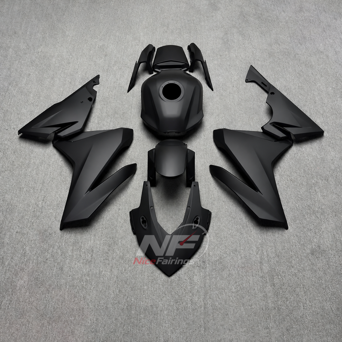 Injection-Molded ABS Bodywork Kit Fits HONDA CBR500R 2022-2023 - Matte Black | NiceFairings - main product image