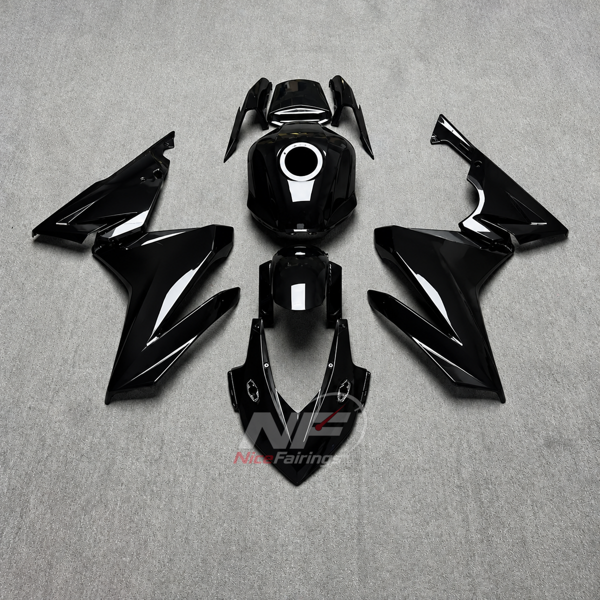 Injection ABS Fairing Kit Fits HONDA CBR500R 2022-2023 - Dark Green | NiceFairings - paint design NO.9 option image