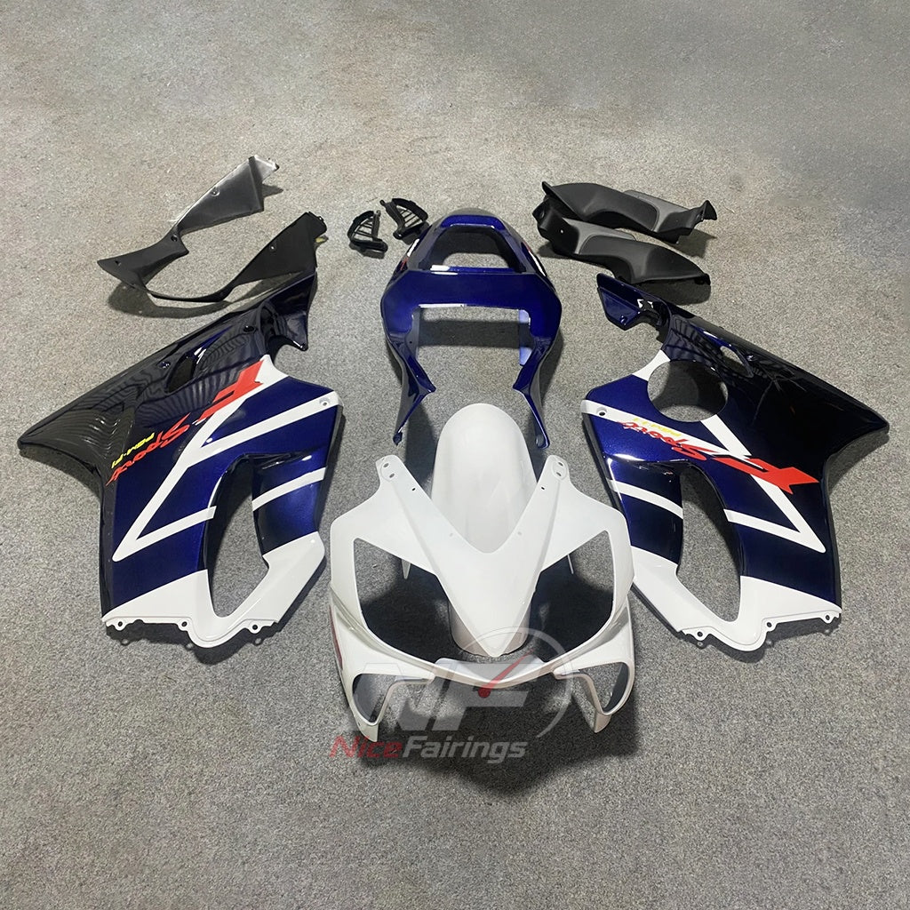 Custom Fairings Fit 2001-2003 HONDA CBR600 F4i - ABS Plastic - Navy Blue White | NiceFairings - main product image