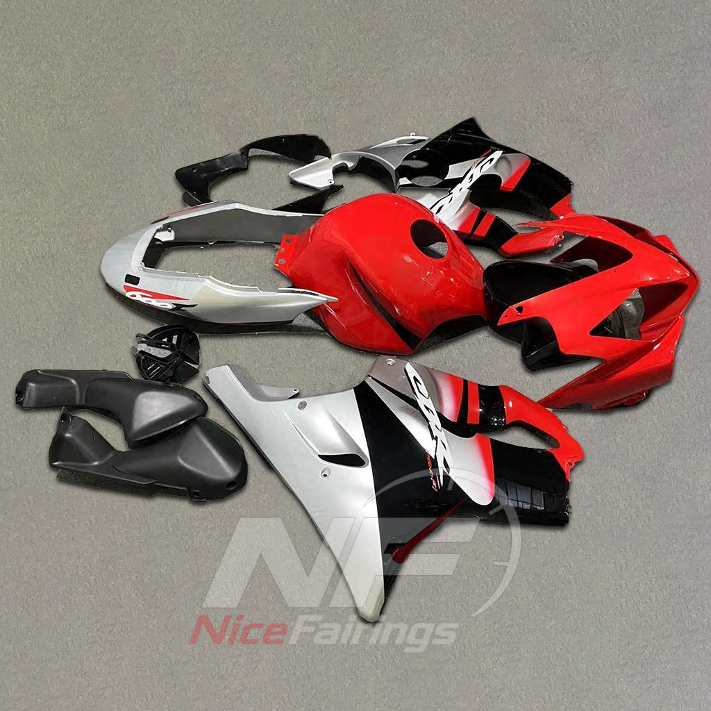 ABS Plastic Fairing Kit Fits 2004-2007 HONDA CBR600 F4i - ABS Plastic - Red White Black | NiceFairings - side angle image