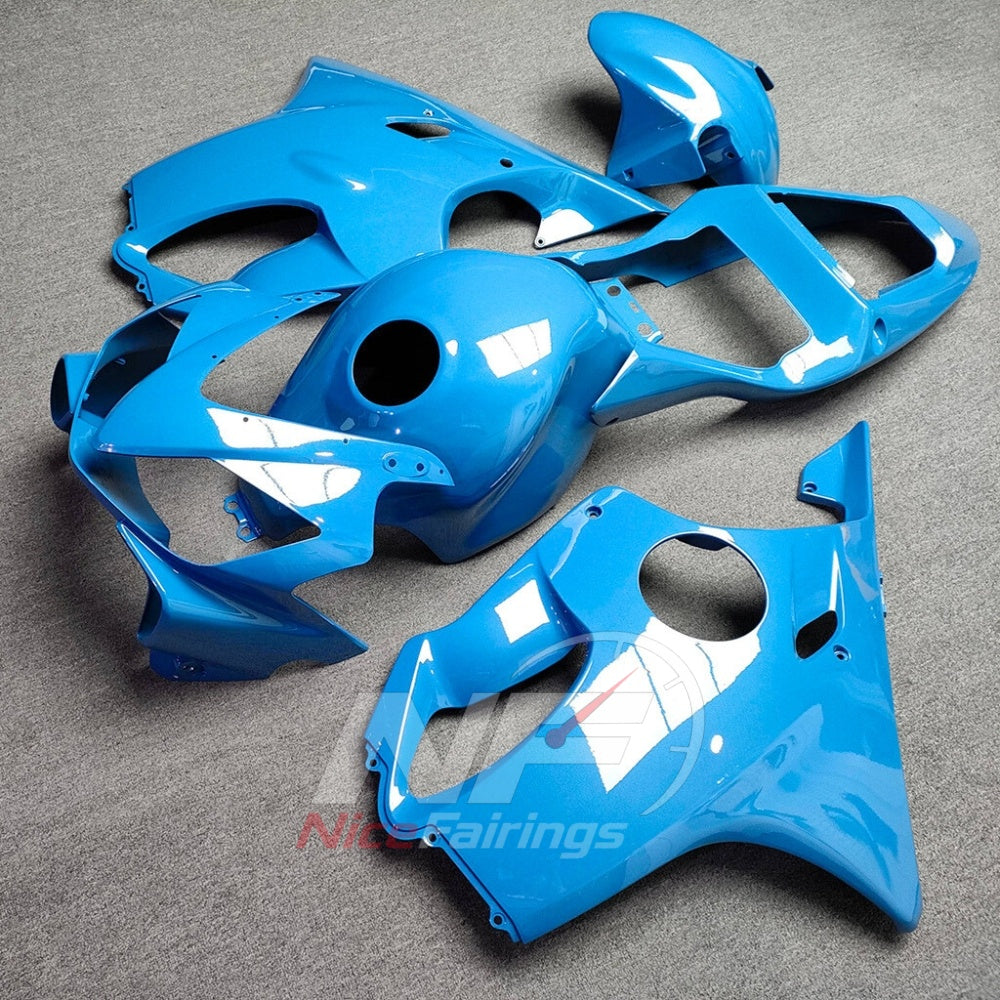 Motorcycle Fairing Kit Fits 2001-2003 HONDA CBR600 F4i - ABS Plastic - Sky Blue White | NiceFairings - front angle image