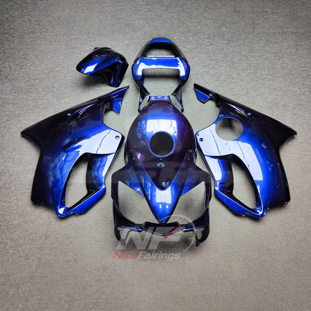 Aftermarket Fairing Kit Fits 2001-2003 HONDA CBR600 F4i - ABS Plastic - White Black | NiceFairings - paint design NO.9 option image