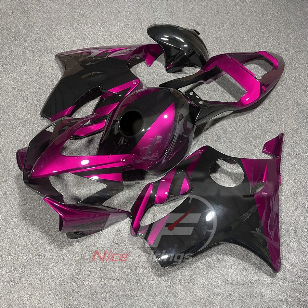 ABS Plastic Fairing Kit Fits 2001-2003 HONDA CBR600 F4i - ABS Plastic - Magenta Black | NiceFairings - front angle image