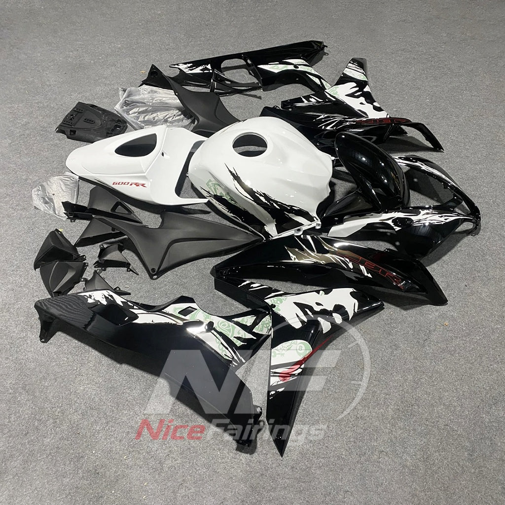Aftermarket ABS Plastic Cowling Kit Fits 2007-2008 Honda CBR600RR F5 | NiceFairings - side angle image