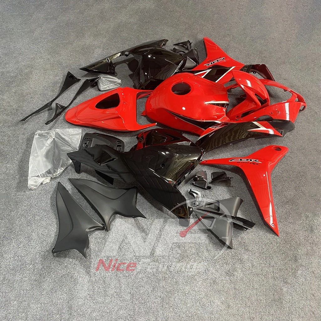 Painted Red ABS Cowling Set Fits 2009-2012 HONDA CBR600RR F5 | NiceFairings - side angle image