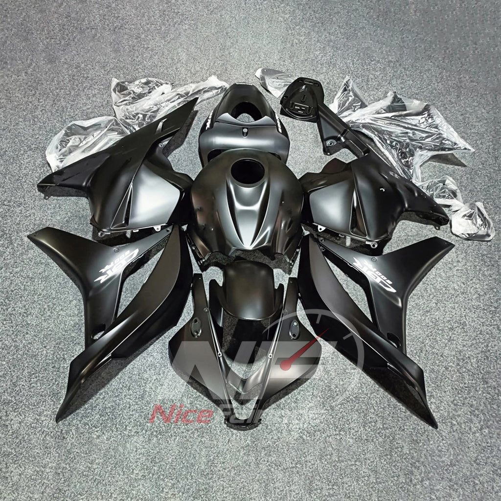 Aftermarket White Injection-Molded Bodywork Set Fits 2009-2012 HONDA CBR600RR F5 | NiceFairings - paint design NO.9 option image