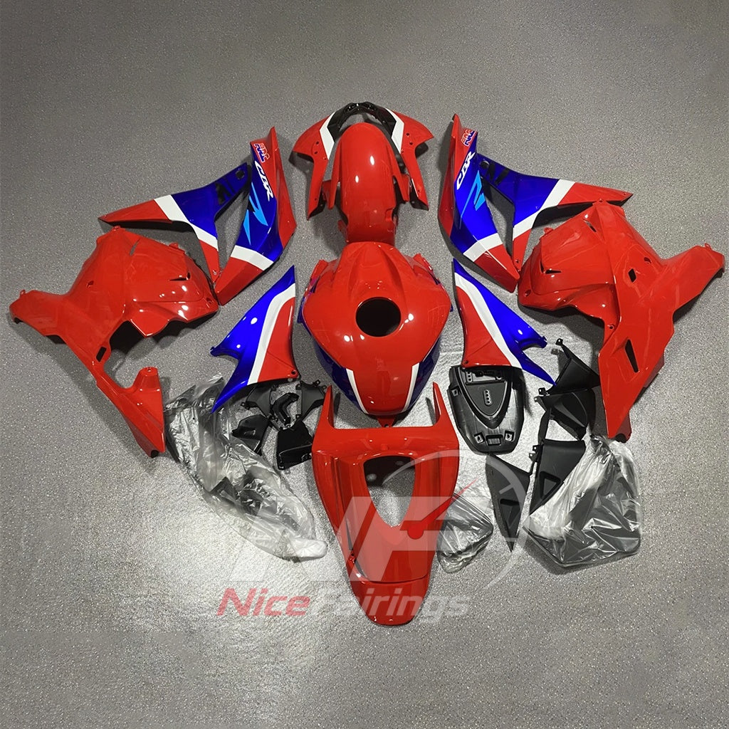 Aftermarket White ABS Injection Fairing Kit Fits 2009-2012 HONDA CBR600RR F5 | NiceFairings - paint design NO.6 option image