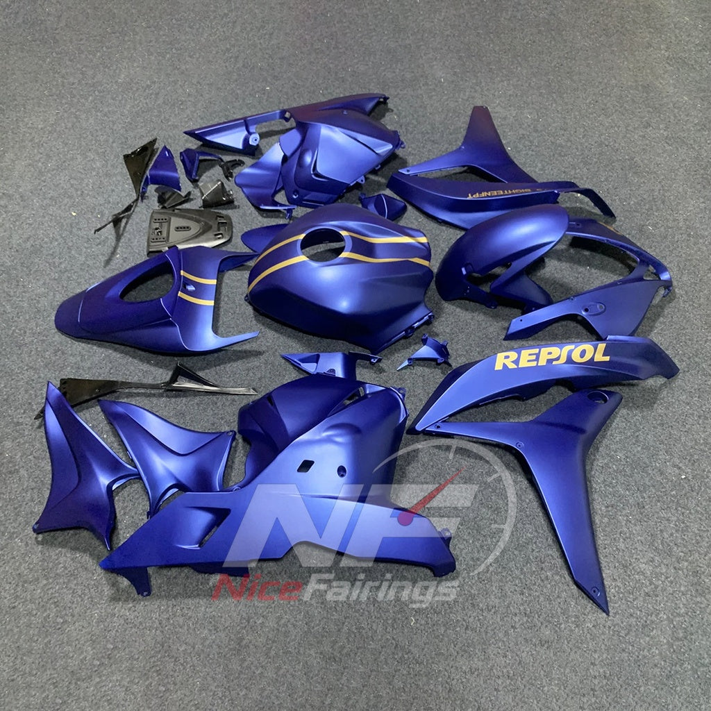 Blue Motorcycle Bodywork Kit Fits 2009-2012 HONDA CBR600RR F5 | NiceFairings - side angle image