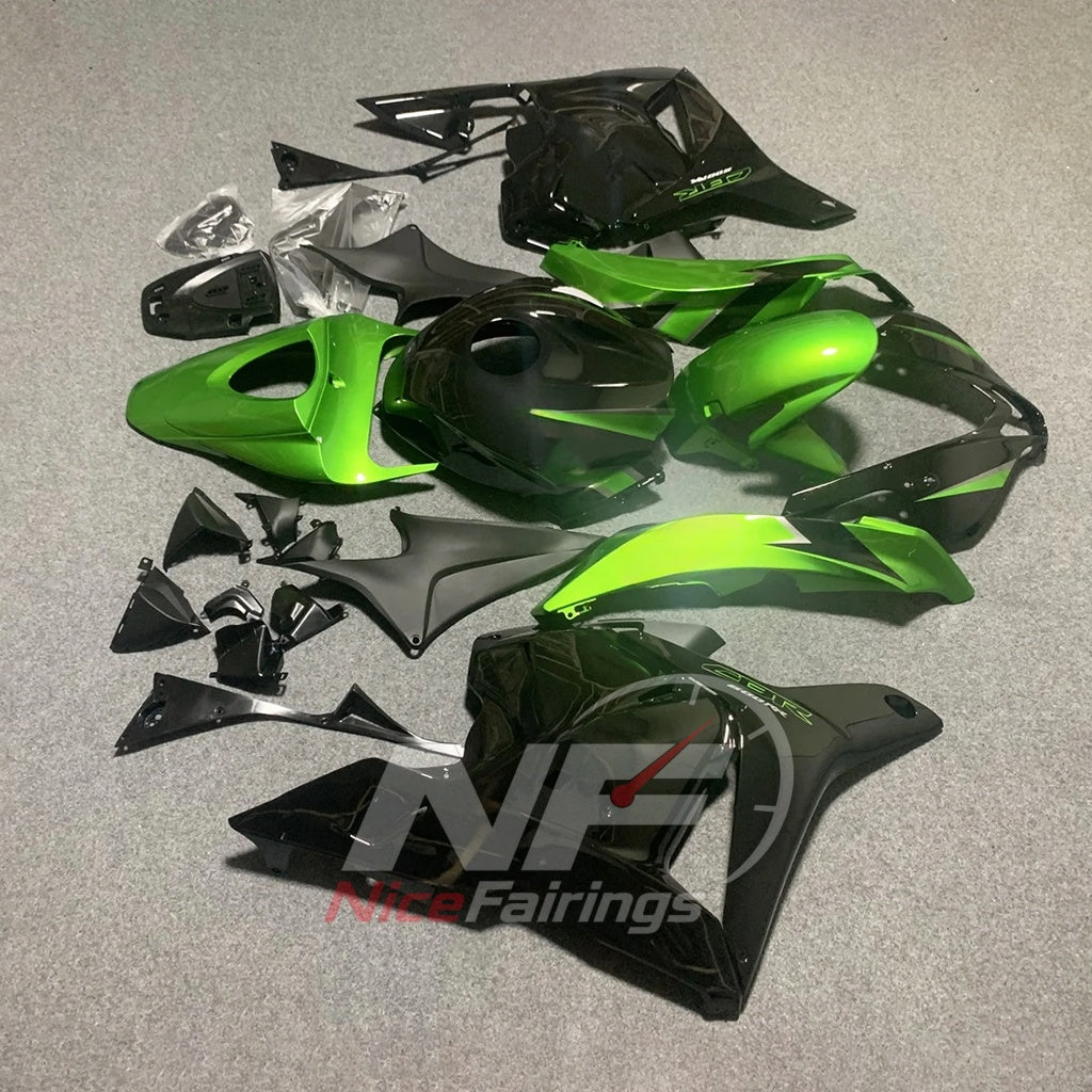 Painted Green ABS Body Panel Kit Fits 2009-2012 HONDA CBR600RR F5 | NiceFairings - side angle image