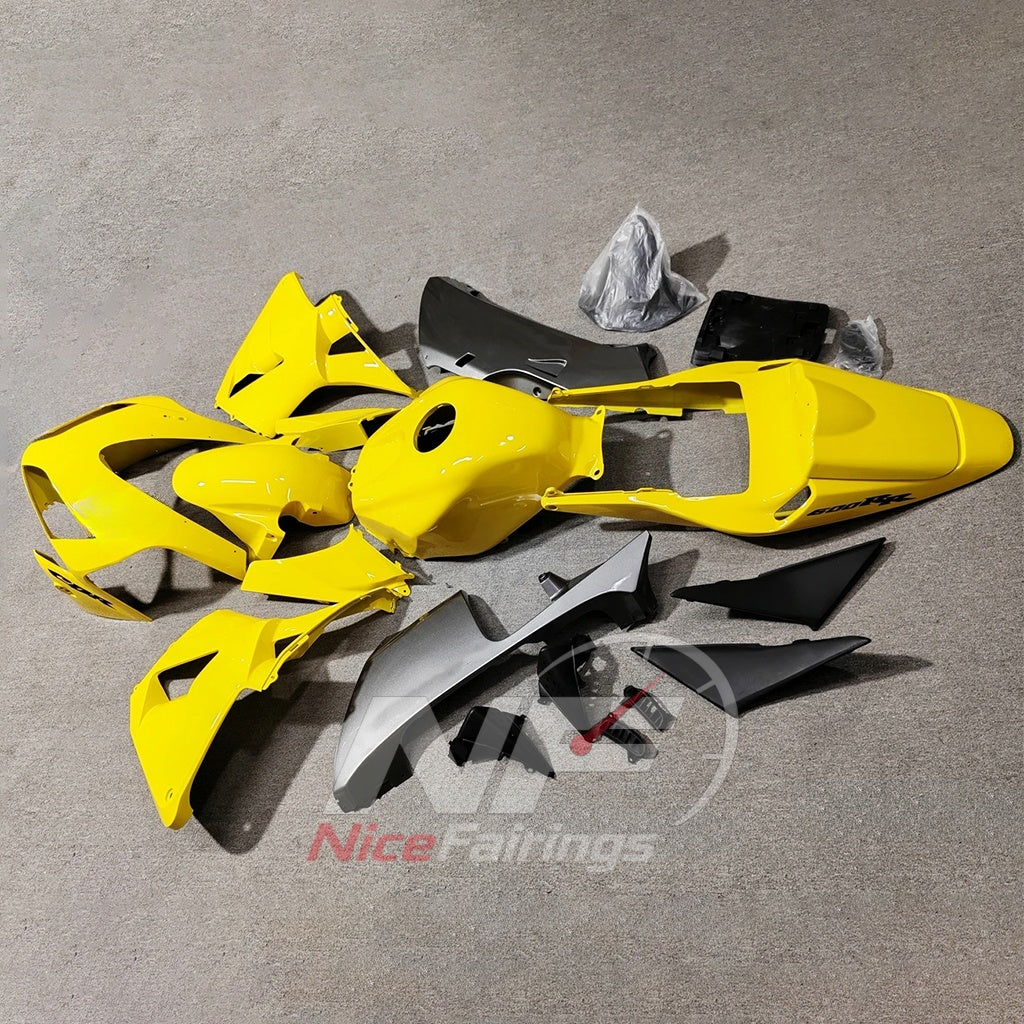 Replacement Yellow ABS Plastic Cowling Kit Fits 2003-2004 HONDA CBR600RR F5 | NiceFairings - front angle image
