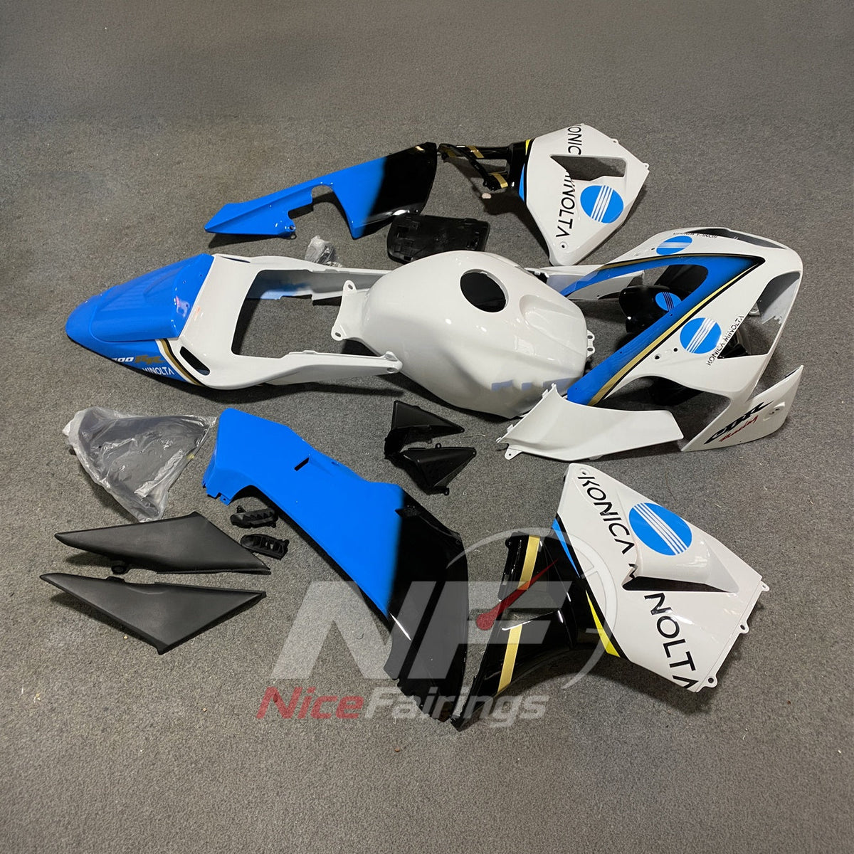 Motorcycle Fairing Kit Fits HONDA CBR600RR F5 2003-2004 | NiceFairings - side angle image
