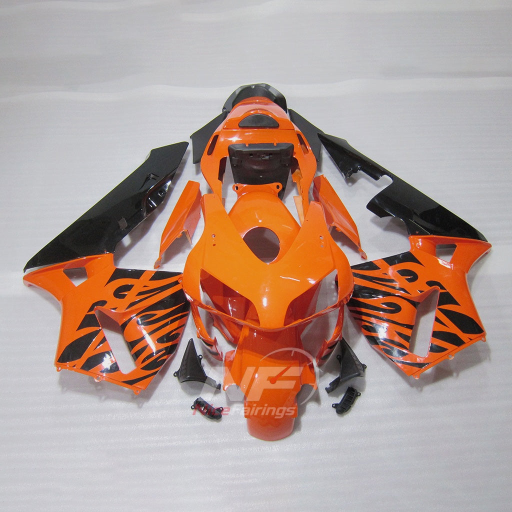 Painted Orange ABS Body Panel Kit Fits 2003-2004 HONDA CBR600RR F5 | NiceFairings - paint design NO.8 option image