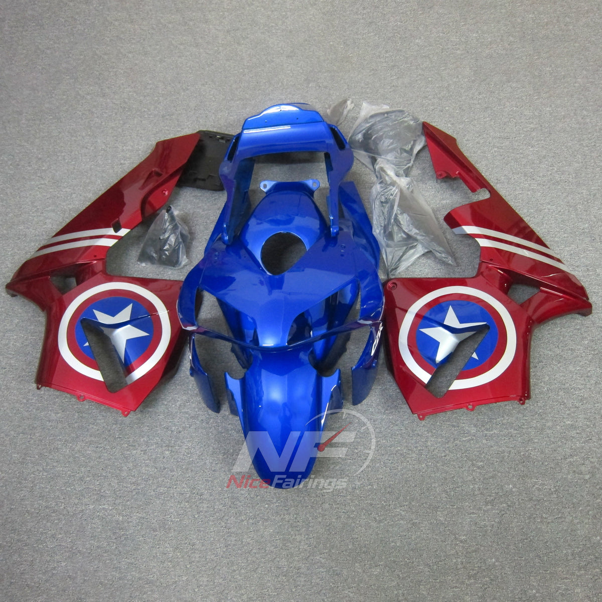 Painted Orange ABS Body Panel Kit Fits 2003-2004 HONDA CBR600RR F5 | NiceFairings - paint design NO.9 option image
