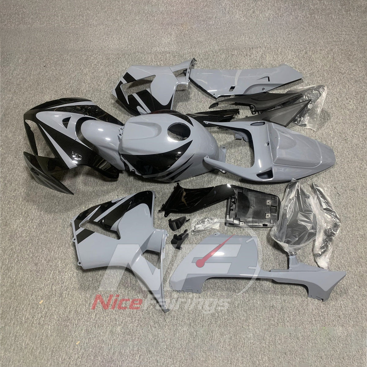 Aftermarket ABS Plastic Body Panel Set Fits 2005-2006 Honda CBR600RR F5 | NiceFairings - side angle image