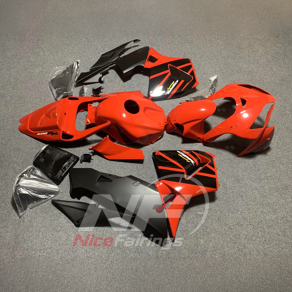 Aftermarket Motorcycle Fairing Panel Set Fits Honda CBR600RR F5 2005-2006 | NiceFairings - side angle image