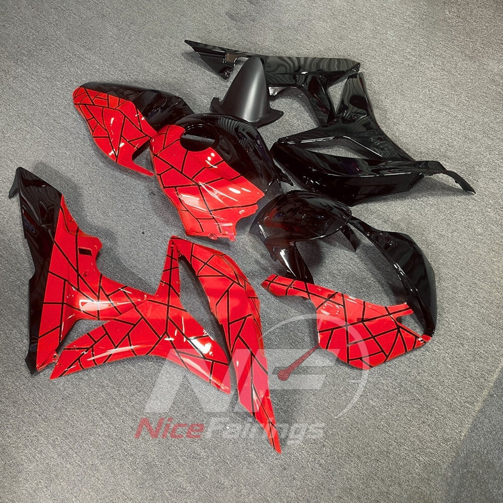 Red ABS Plastic Fairing Set Fits 2007-2008 Honda CBR600RR F5 | NiceFairings - side angle image