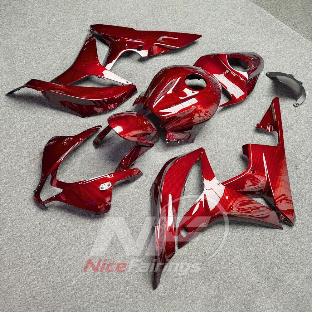 Aftermarket Red Replacement Body Panels Compatible with 2007-2008 Honda CBR600RR F5 | NiceFairings - front angle image