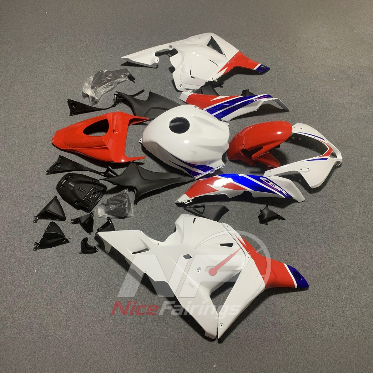 ABS Cowling Panels Compatible with 2009-2012 HONDA CBR600RR F5 | NiceFairings - front angle image