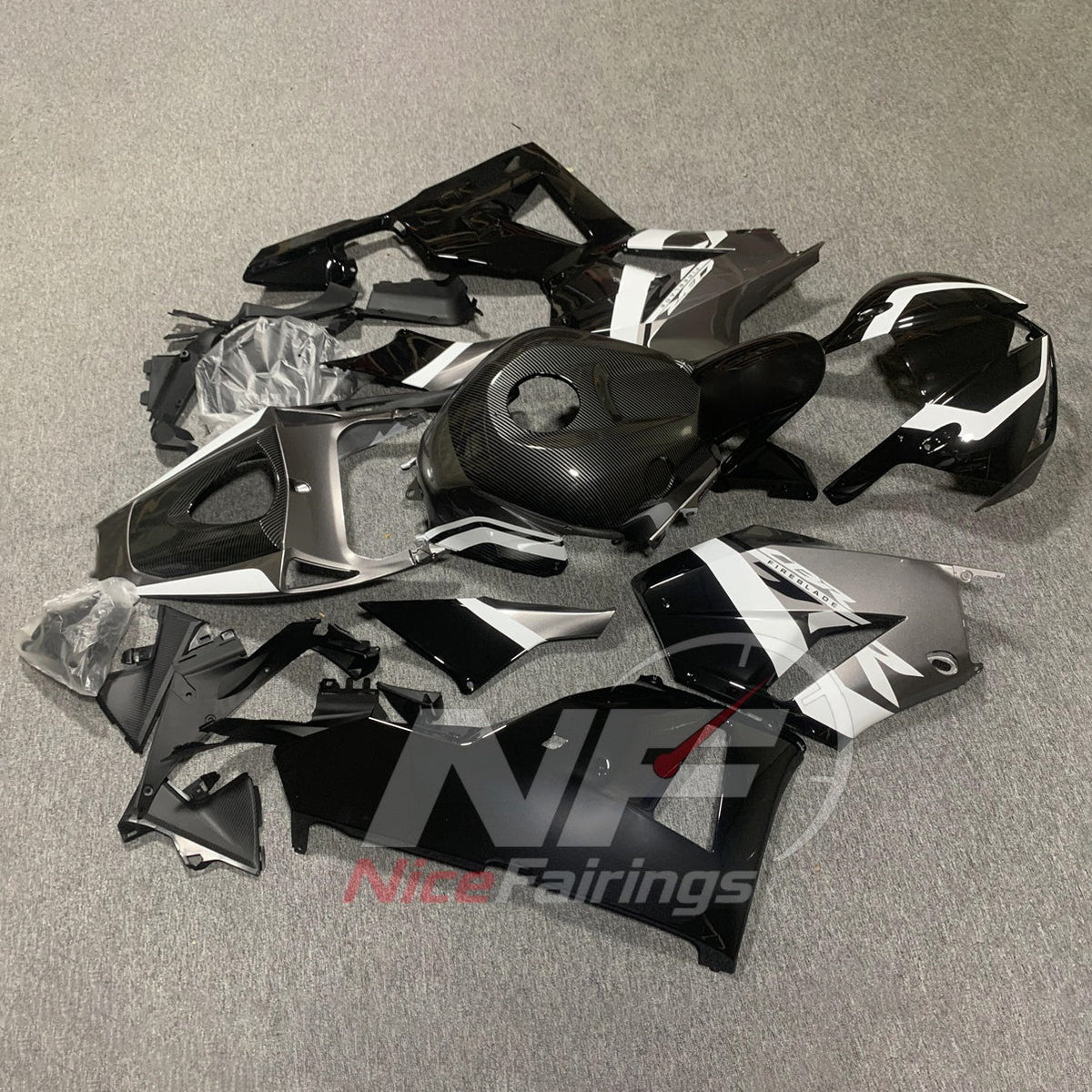 Black Motorcycle Bodywork Kit Fits 2013-2026 HONDA CBR600RR F5 | NiceFairings - front angle image