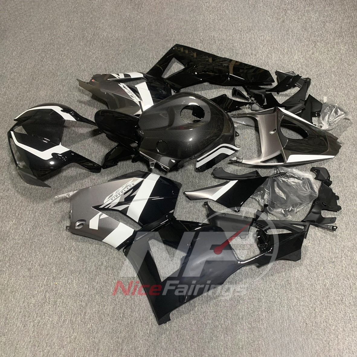 Black Motorcycle Bodywork Kit Fits 2013-2026 HONDA CBR600RR F5 | NiceFairings - side angle image
