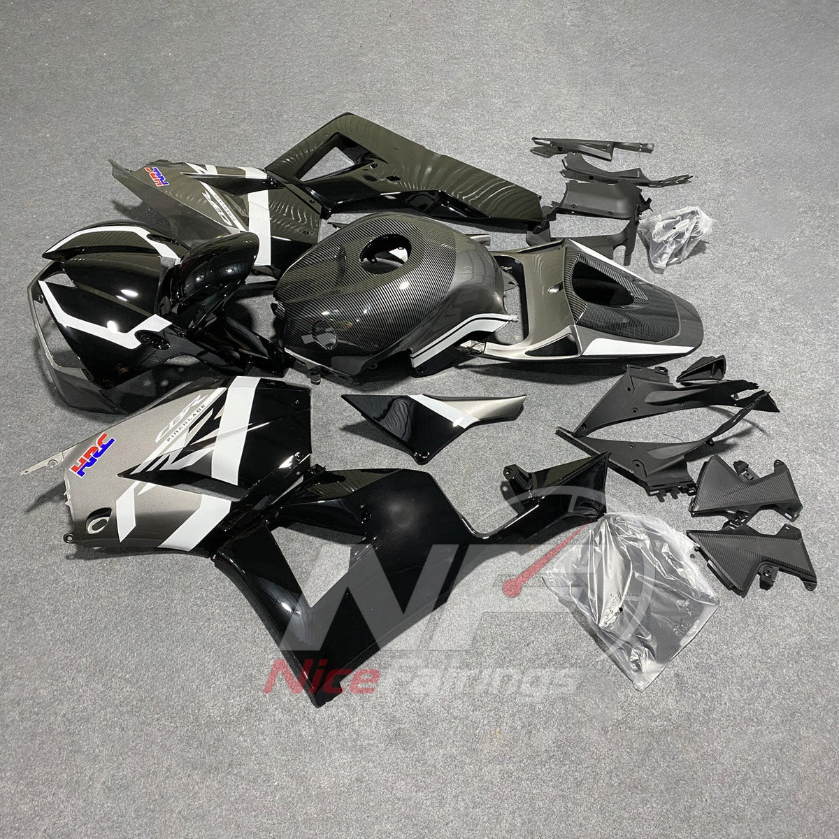 Gray ABS Body Panel Kit Fits 2013-2026 HONDA CBR600RR F5 | NiceFairings - front angle image