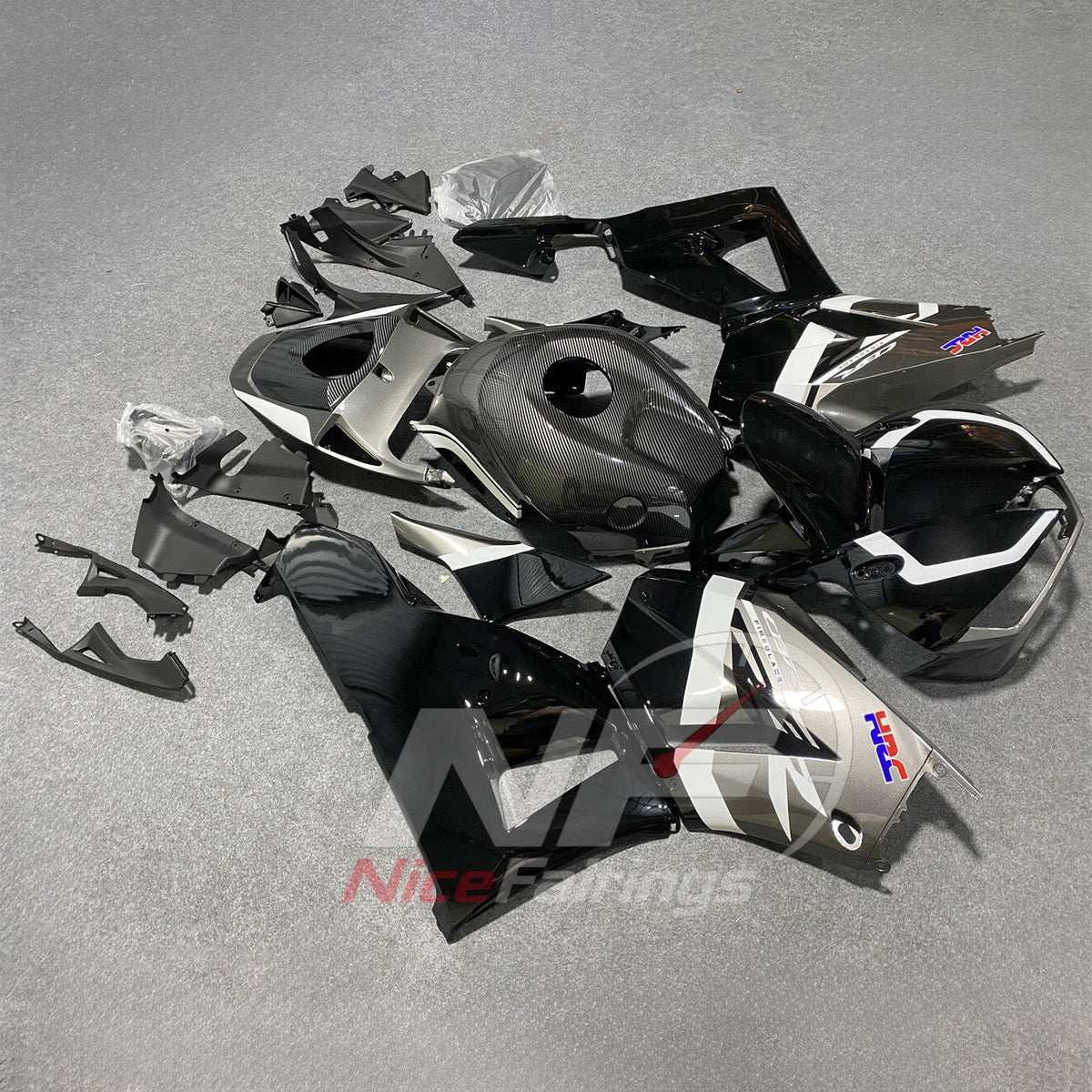 Gray ABS Body Panel Kit Fits 2013-2026 HONDA CBR600RR F5 | NiceFairings - side angle image