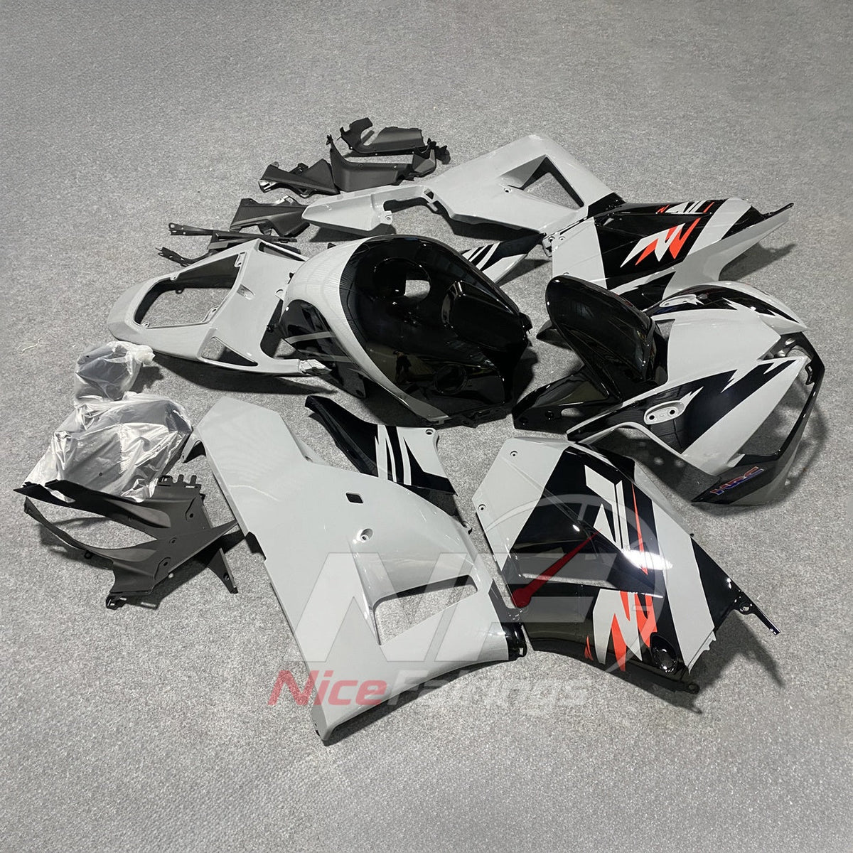Aftermarket White Replacement Body Panels Compatible with 2013-2026 HONDA CBR600RR F5 | NiceFairings - side angle image