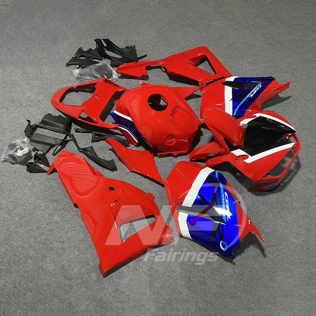 Replacement Red Injection-Molded Fairing Set Fits HONDA CBR600RR F5 2013-2026 | NiceFairings - side angle image