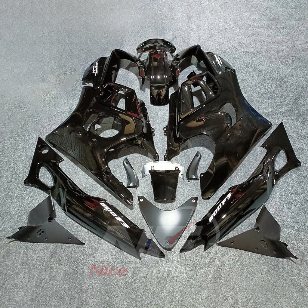 Fairing Kit Fits 1997-1998 HONDA CBR600 F3 - ABS Plastic - Gloss Black | NiceFairings - front angle image