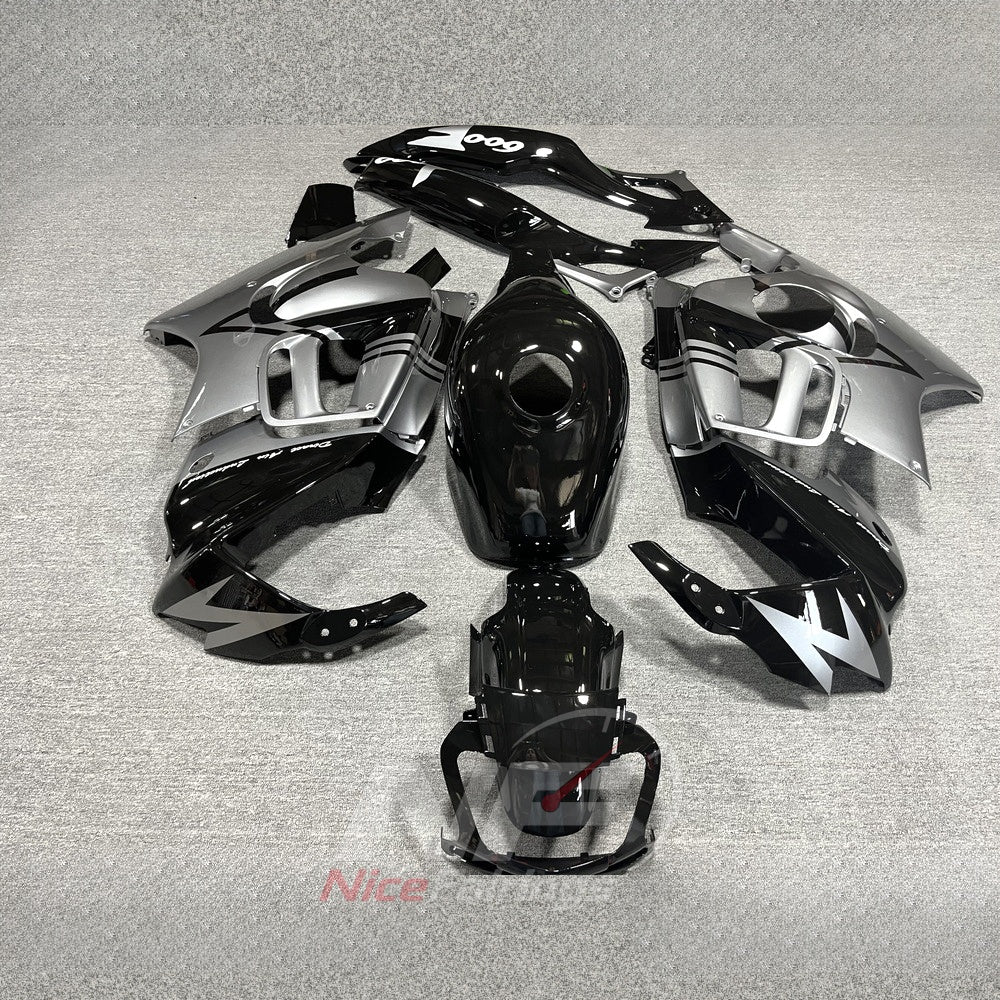 Aftermarket Fairing Kit Fits 1997-1998 HONDA CBR600 F3 - ABS Plastic - Silver Black | NiceFairings - main product image