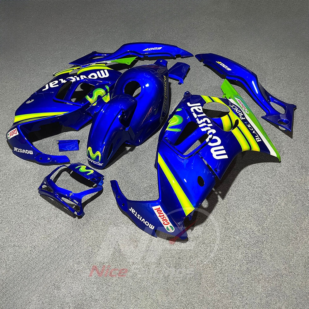 Replacement Fairings Fit 1997-1998 HONDA CBR600 F3 - ABS Plastic - Blue Green | NiceFairings - side angle image