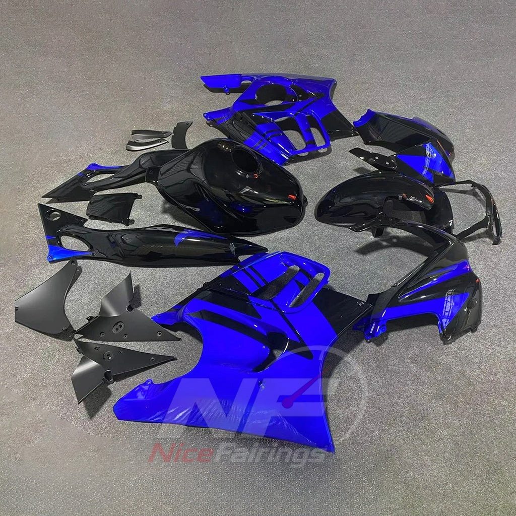 Motorcycle Fairing Kit Fits 1997-1998 HONDA CBR600 F3 - ABS Plastic - Blue Black | NiceFairings - front angle image