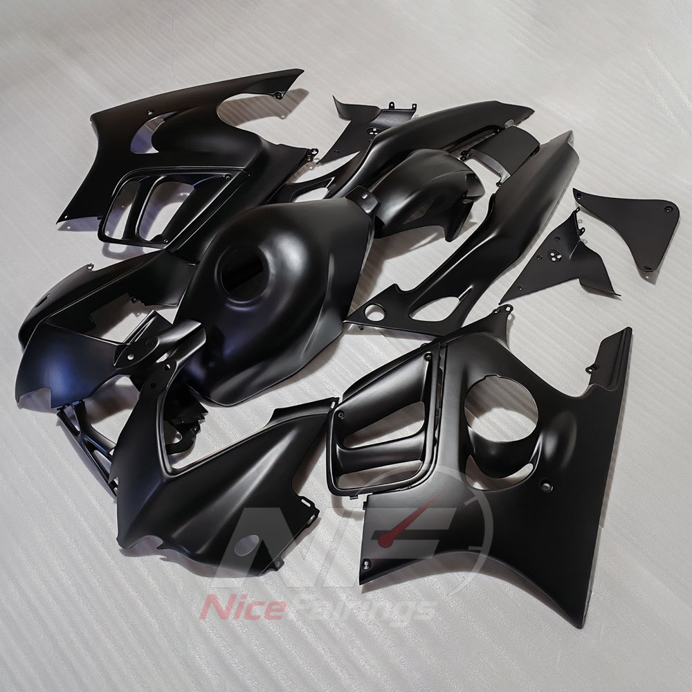 Custom Fairings Fit 1997-1998 HONDA CBR600 F3 - ABS Plastic - Matte Black | NiceFairings - side angle image