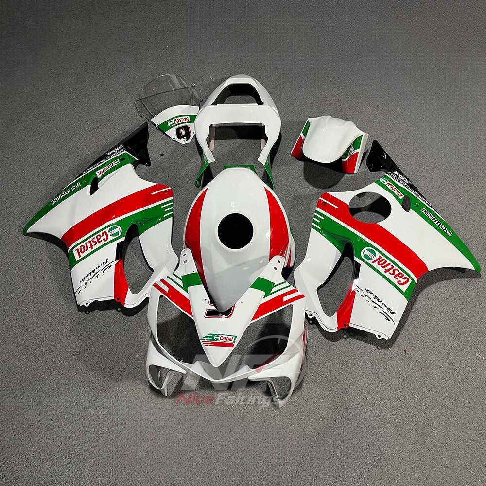 Fairing Kit Fits 2001-2003 HONDA CBR600 F4i - ABS Plastic - Green Black | NiceFairings - paint design NO.6 option image