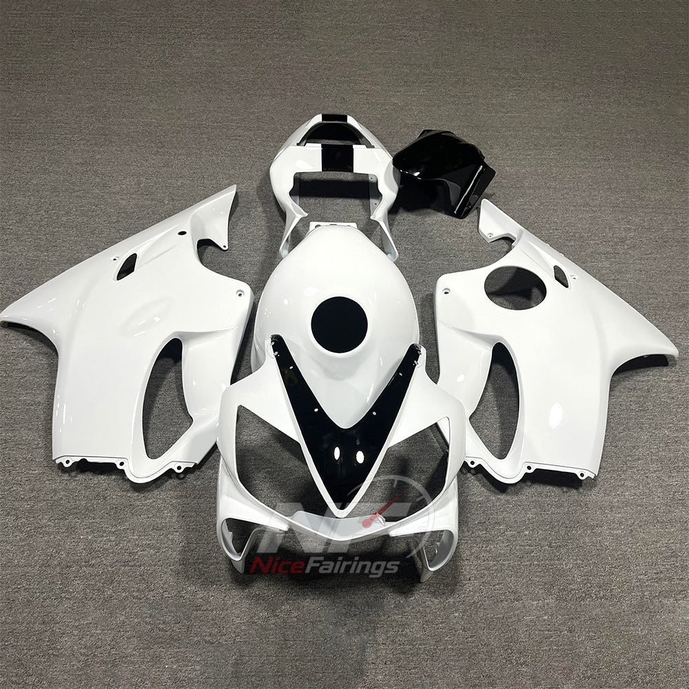 Fairings Kit Fits 2001-2003 HONDA CBR600 F4i - ABS Plastic - White Orange Red | NiceFairings - paint design NO.2 option image