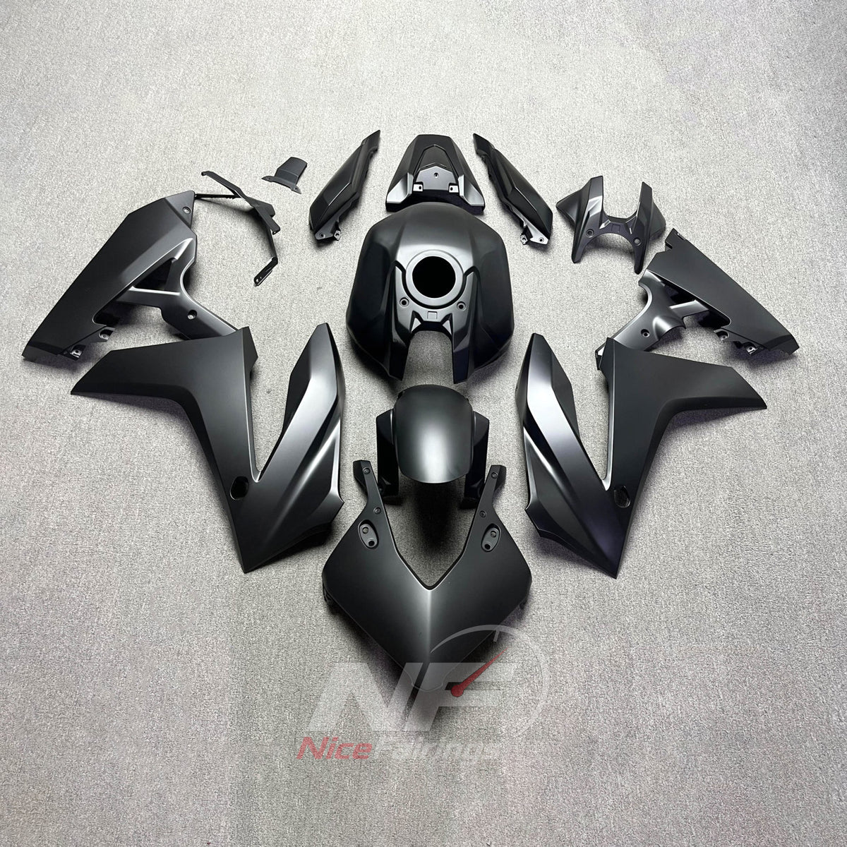 Injection-Molded ABS Fairing Kit Fits HONDA CBR650R 2024-2026 - Matte Black | NiceFairings - main product image