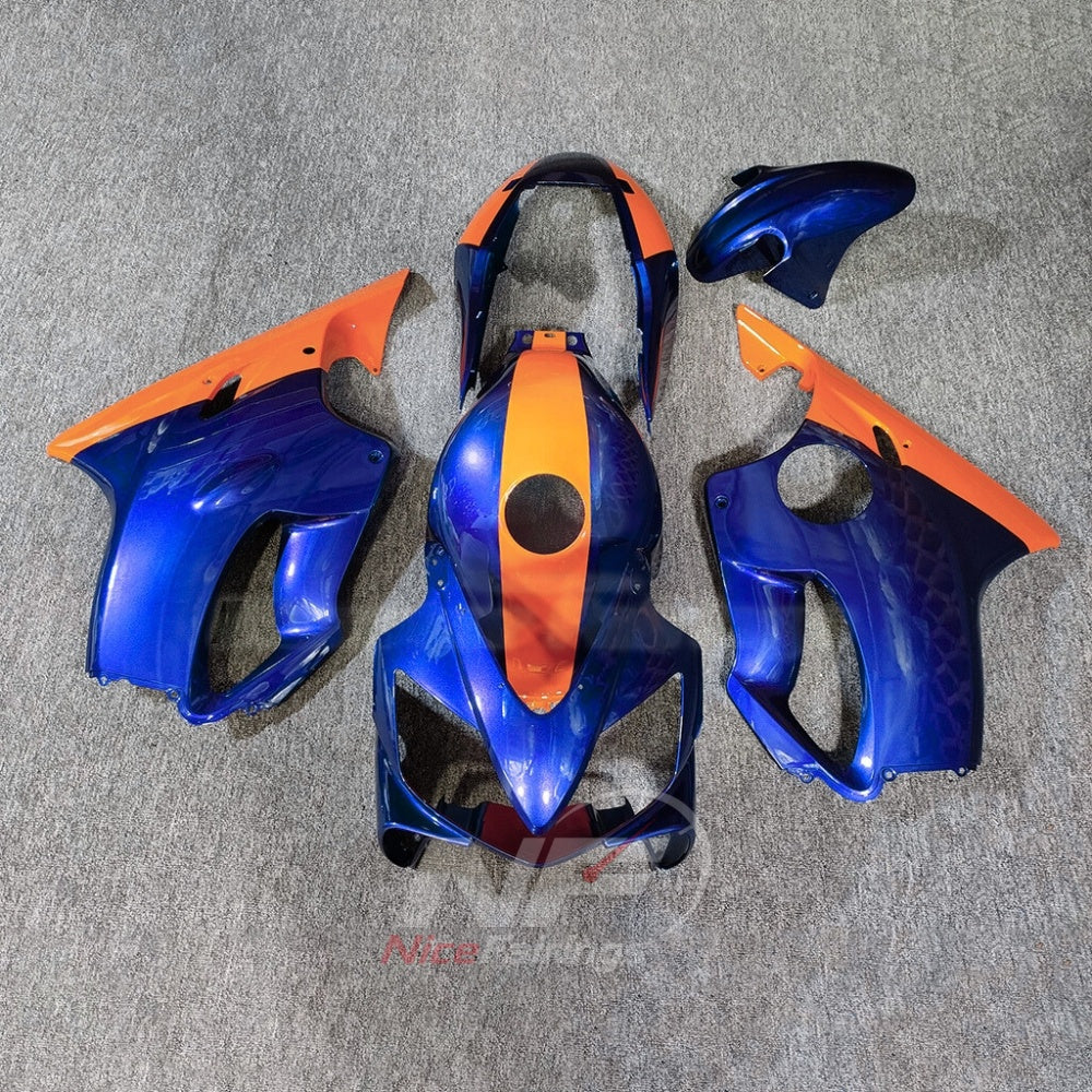 Motorcycle Fairing Kit Fits 2004-2007 HONDA CBR600 F4i - ABS Plastic - Blue Orange | NiceFairings - main product image