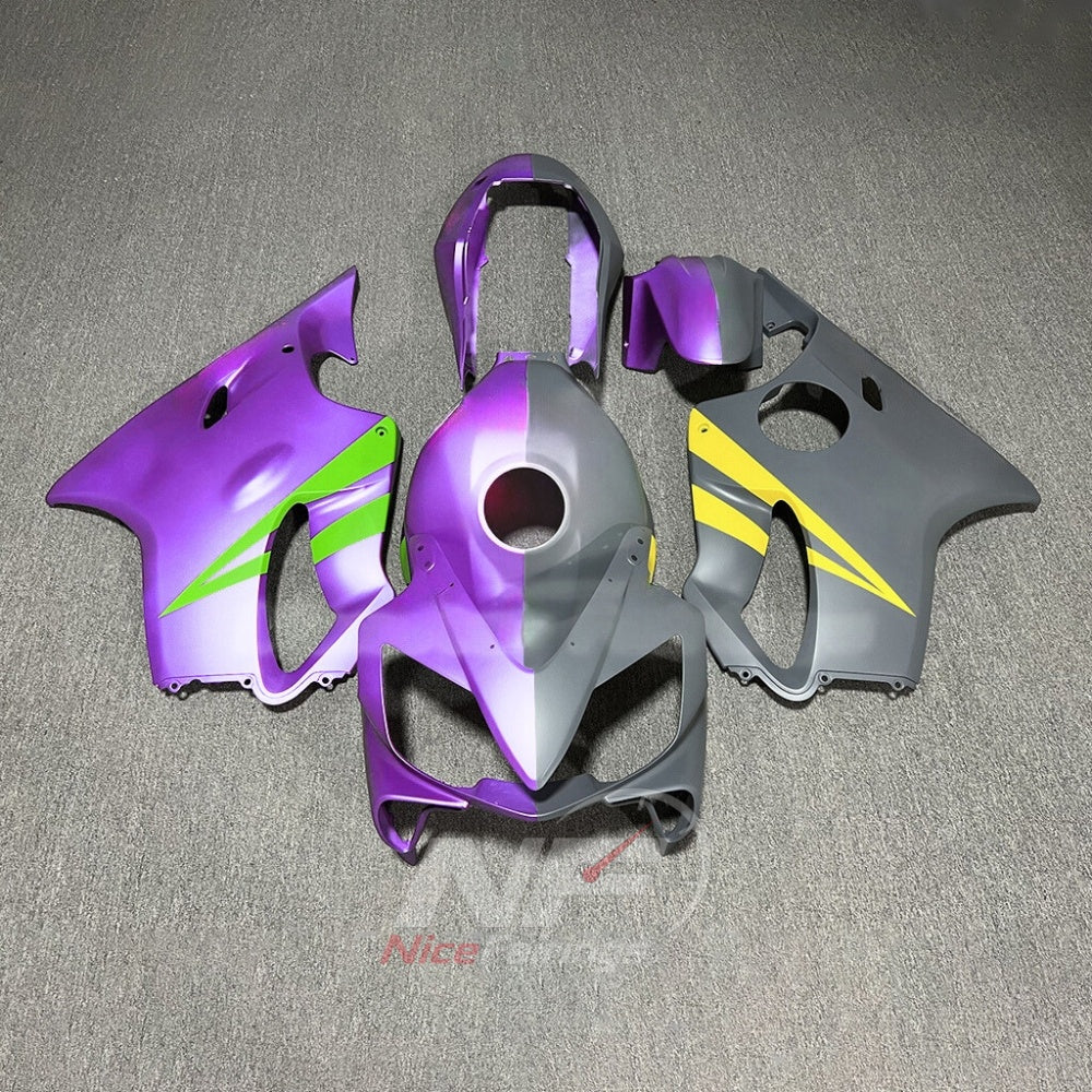 Custom Fairings Fit 2004-2007 HONDA CBR600 F4i - ABS Plastic - Blue White | NiceFairings - paint design NO.6 option image