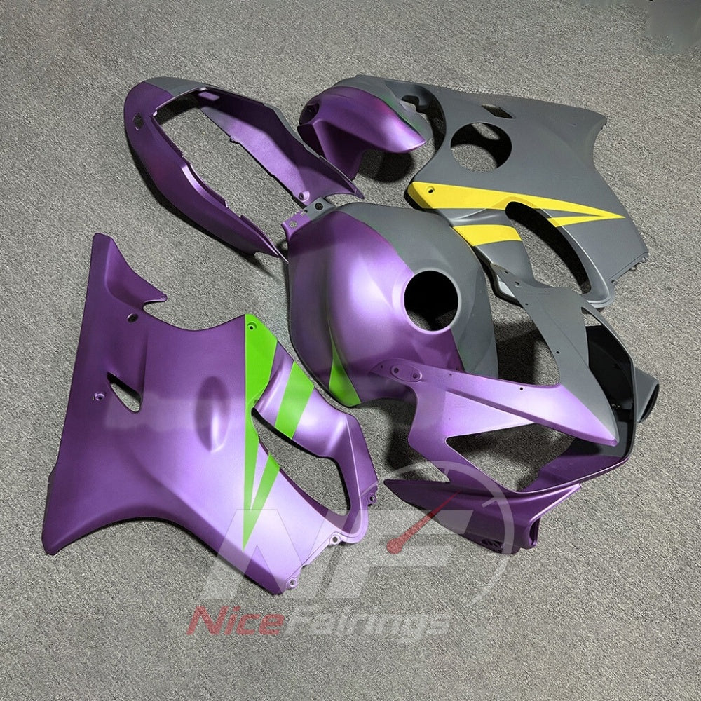 Aftermarket Fairing Kit Fits 2004-2007 HONDA CBR600 F4i - ABS Plastic - Purple Gray | NiceFairings - side angle image