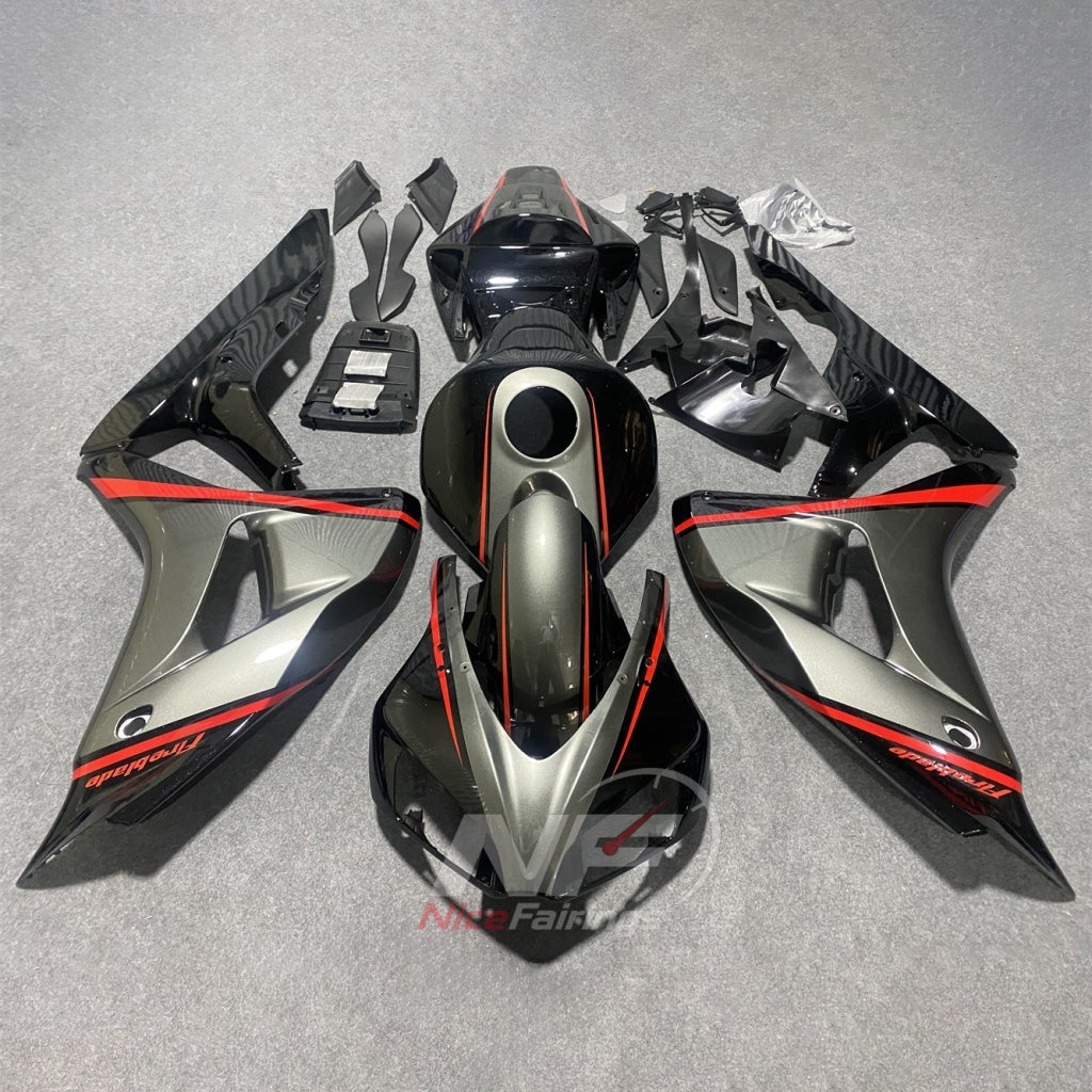Replacement White ABS Fairing Panel Kit Fits HONDA CBR1000RR 2006-2007 | NiceFairings - paint design NO.4 option image