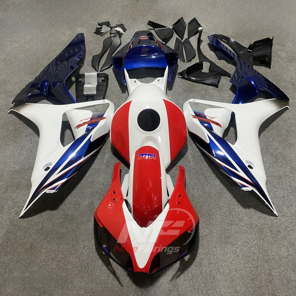 Replacement White ABS Fairing Panel Kit Fits HONDA CBR1000RR 2006-2007 | NiceFairings - paint design NO.6 option image