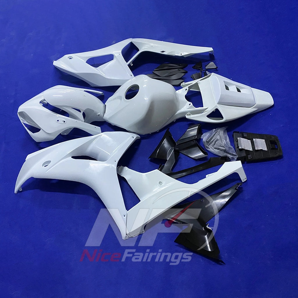 Custom-Painted White Injection-Molded Bodywork Set Fits 2006-2007 HONDA CBR1000RR | NiceFairings - front angle image