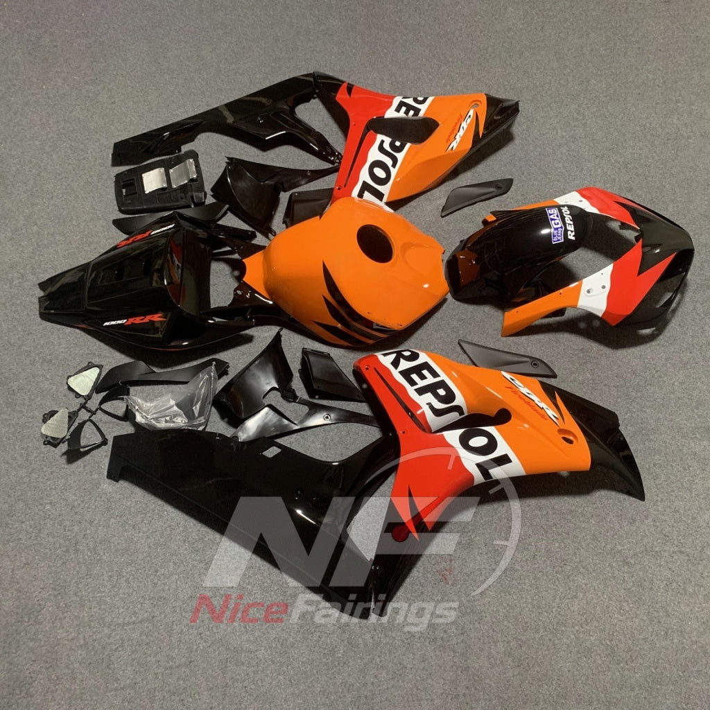 Replacement Orange Injection-Molded Cowling Set Fits HONDA CBR1000RR 2006-2007 | NiceFairings - front angle image