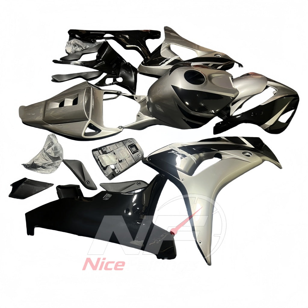 Aftermarket Silver ABS Motorcycle Fairings Compatible with HONDA CBR1000RR 2006-2007 | NiceFairings - front angle image