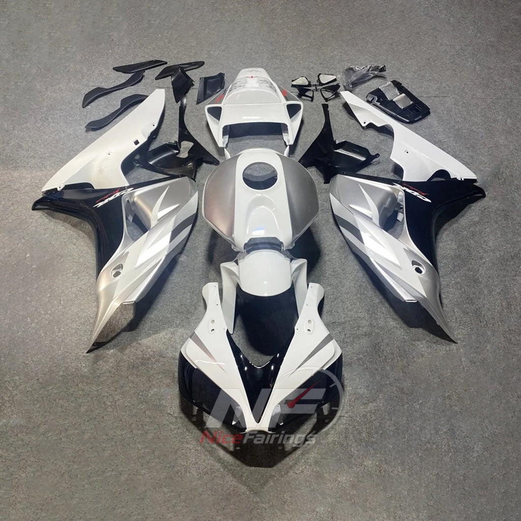 Painted White Injection-Molded Fairing Set Fits HONDA CBR1000RR 2006-2007 | NiceFairings - paint design NO.5 option image