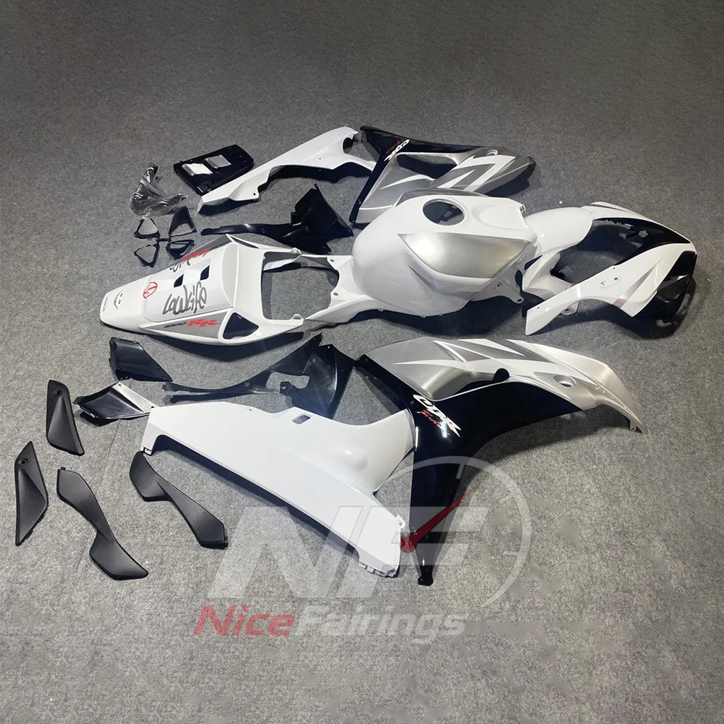 Replacement White ABS Fairing Panel Kit Fits HONDA CBR1000RR 2006-2007 | NiceFairings - side angle image