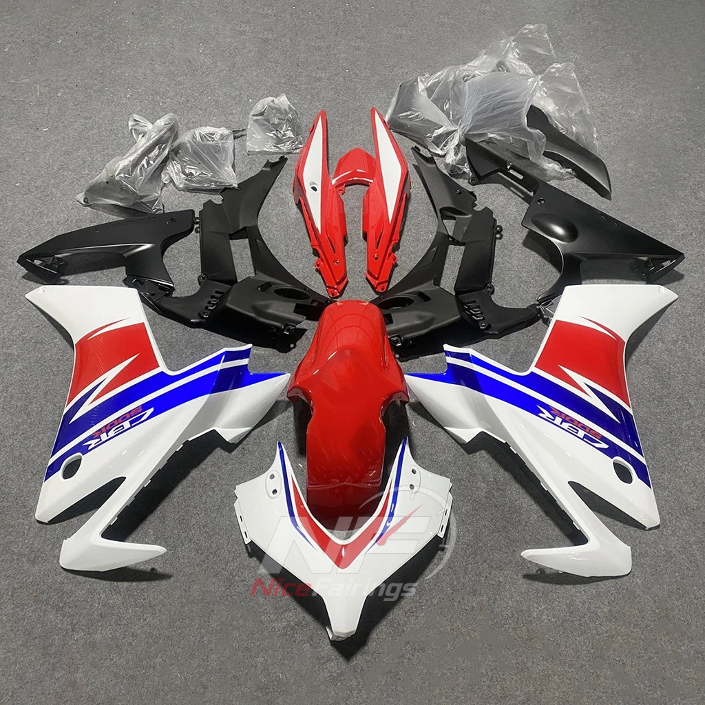ABS Plastic Cowling Panel Kit Fits HONDA CBR500R 2013-2015 - Red | NiceFairings - paint design NO.2 option image
